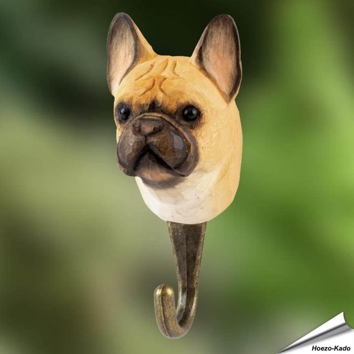 Houten Kledinghaak Franse bulldog koop je bij Aniculis.nl