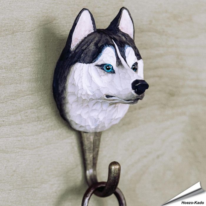 Houten Kledinghaak Siberische Husky - Wildlife Garden