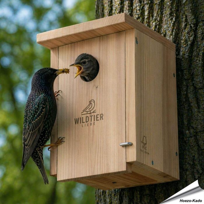 Nestkast voor de spreeuw en grote bonte specht ✔️ Onbehandeld massief hout ✔️ Geschikt voor grote holenbroeders ✔️ Weerbestendig ➤ Koop nu bij www.aniculis.nl