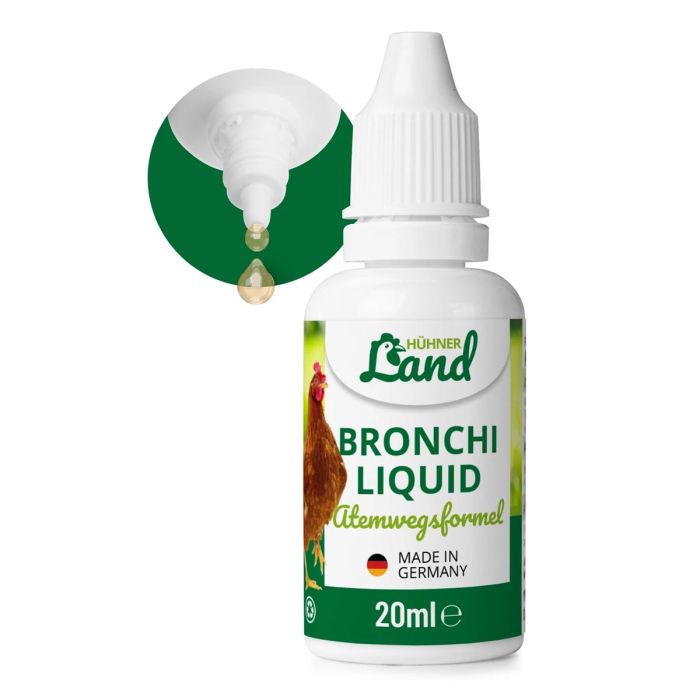 Bronchi Liquid voor vrije luchtwegen bij kippenverkoudheid en loopneuzen ✔️ Met essentiële oliën - 100% natuurlijk ✔️ Makkelijk toe te dienen ➤ Bestel online op www.aniculis.nl