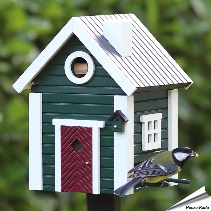 Multiholk Stugan van Wildlife Garden ✔️ Nestkast en voederhuis in 1 ✔️ Voor kleine tuinvogels ✔️ Geïnspireerd op Scandinavische architectuur ➤ Koop online bij Aniculis
