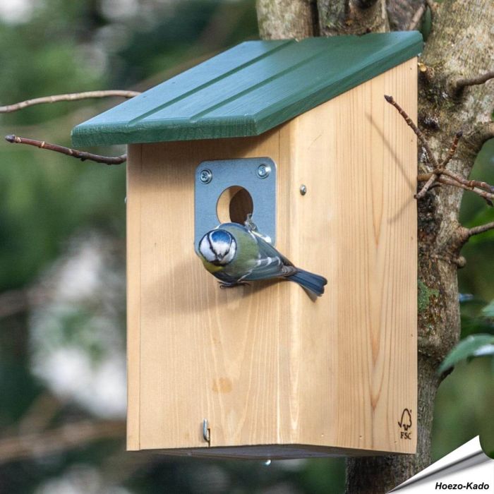 Koop de Seattle nestkast met roofdierbescherming. Slim tunnelsysteem tegen katten en marters. Verhoogt de overlevingskans van kuikens ➤ Aniculis
