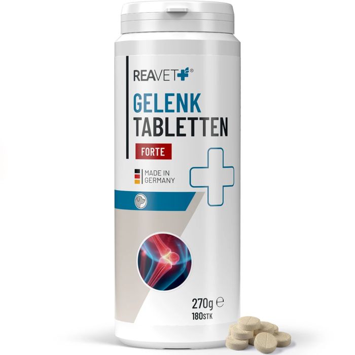 Ontdek ReaVET Gewrichtstabletten FORTE met glucosamine voor honden ✔️ Bevordert soepele gewrichten en ondersteunt de mobiliteit ➤ Bestel nu!