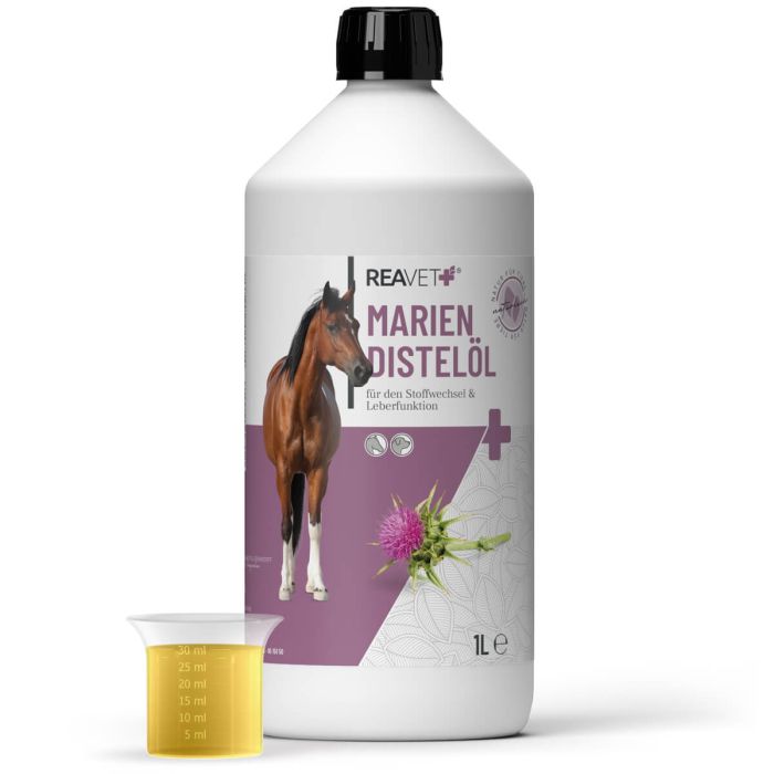 ReaVET Mariadistelolie voor Honden & Paarden (1000ml)