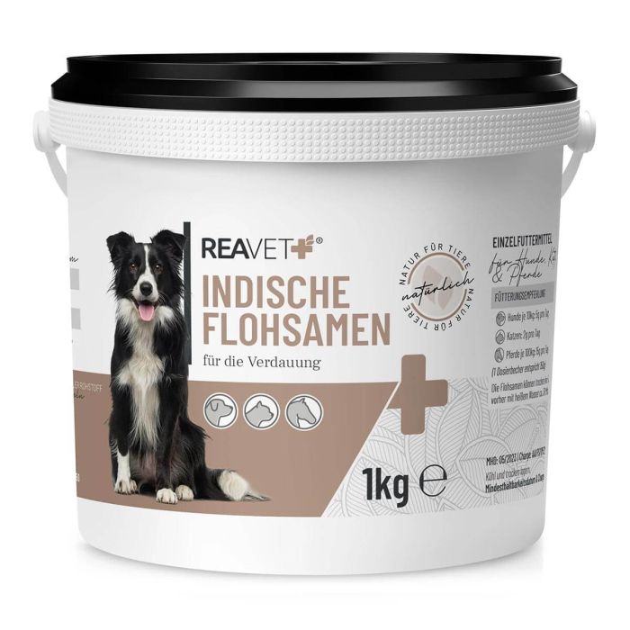ReaVET Psyllium vlozaad ✔️ Natuurlijk vezelsupplement voor paarden, honden & katten ✔️ Ondersteunt spijsvertering & darmgezondheid ✔️ Bestel bij Aniculis