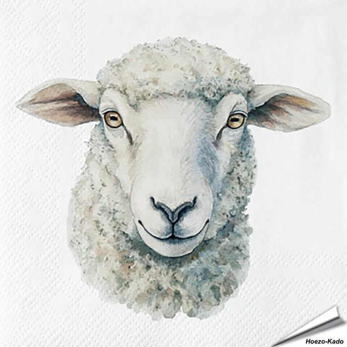 Stijlvolle servetten met een schaap (boederijdier) van Esschert Design ✔️ FSC-papier, 3-laags, biologisch afbreekbaar ✔️ Perfect voor elke tafelsetting ➤ Bestel bij Aniculis