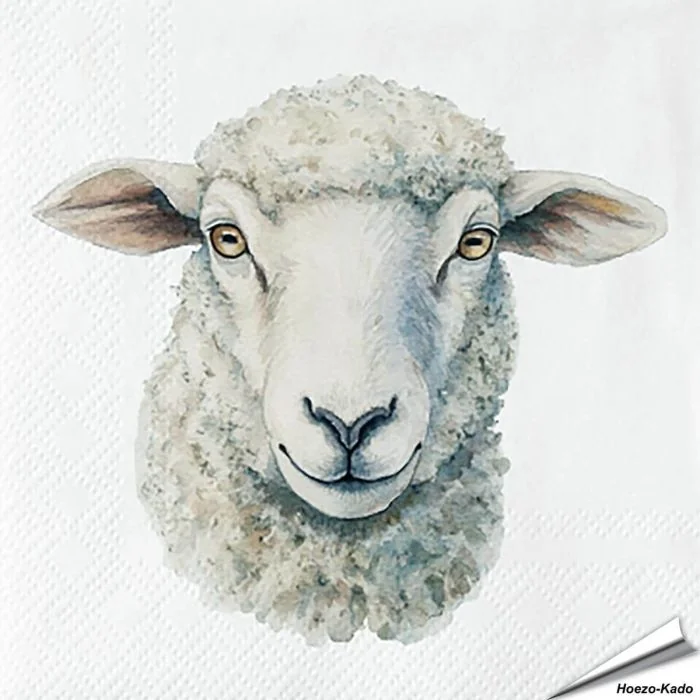 Stijlvolle servetten met een schaap (boederijdier) van Esschert Design ✔️ FSC-papier, 3-laags, biologisch afbreekbaar ✔️ Perfect voor elke tafelsetting ➤ Bestel bij Aniculis