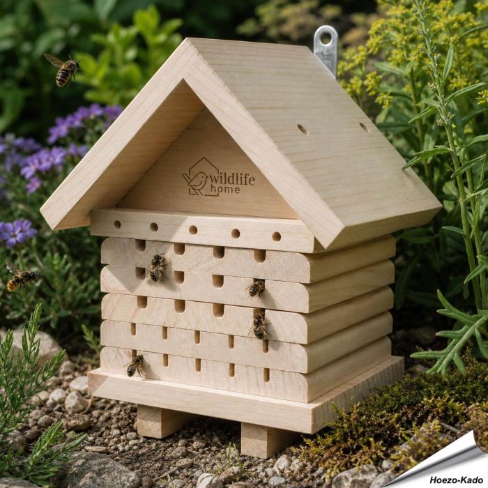 Helpt de Solitaire Bijen in je tuin ✔️ Speciaal aangepaste ingangen ✔️ Voor verschillende soorten Solitaire Bijen ✔️ Een must-have voor ieder met een Tuin ➤ Koop nu bij Hoezo-Kado.nl