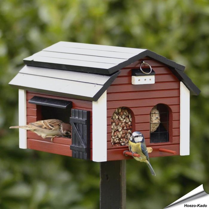 Voederschuur (rood) - Multifeeder Barn | Wildlife Garden | Aniculis
