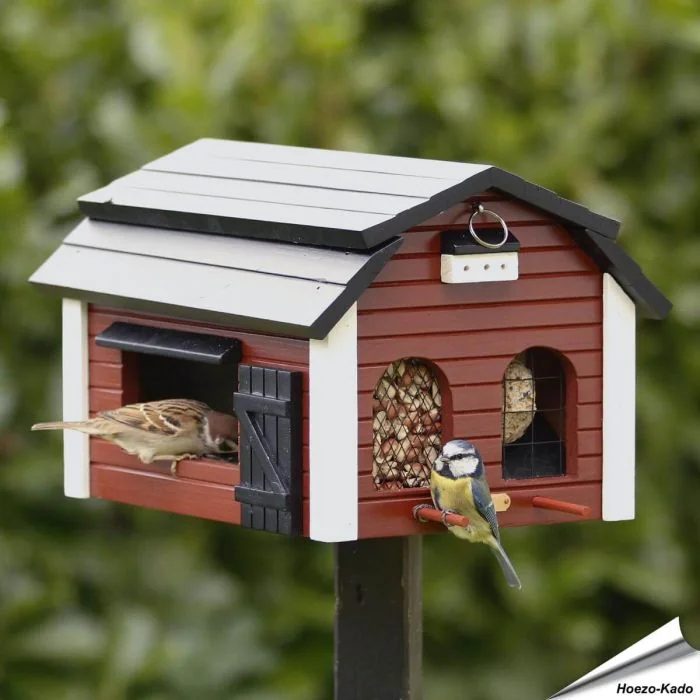 Voederschuur (rood) - Multifeeder Barn | Wildlife Garden | Aniculis